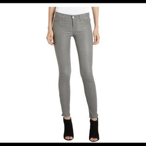 Jbrand grey leather skinny pants